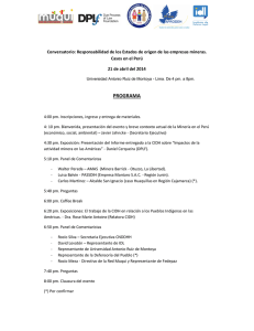 Consulte el programa.