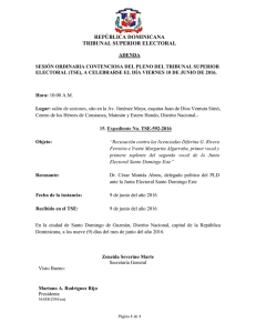 REPÚBLICA DOMINICANA TRIBUNAL SUPERIOR ELECTORAL