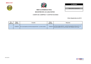 REGISTRO DE ACLARACIONES COMITÉ DE COMPRAS Y CONTRATACIONES