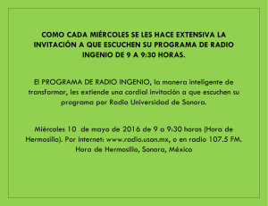 COMO CADA MIÉRCOLES SE LES HACE EXTENSIVA LA