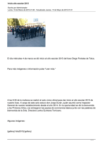 Inicio año escolar 2015