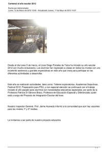 Comenzó el año escolar 2012