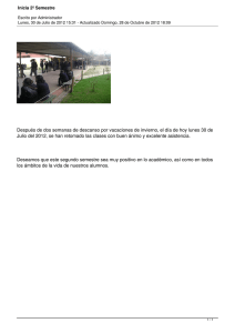 Inicia 2º Semestre