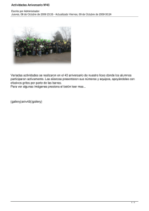 Actividades Aniversario Nº43