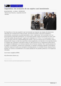 Argentina: los avatares de un sujeto casi inexistente