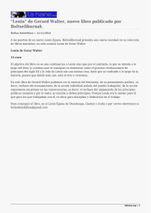 &#34;Lenin&#34; de Gerard Walter, nuevo libro publicado por Boltxeliburuak