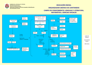 Organizador gráfico de contenidos Campo de conocimiento: Lenguaje y Literatura, Matemática, Ciencias sociales Jardín de Infantes Comandante Espora, Alta Gracia