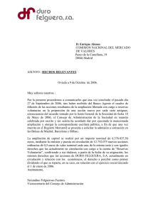 COMISION NACIONAL DEL MERCADO DE VALORES Paseo de la Castellana, 19