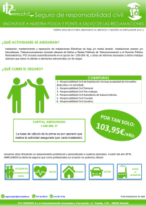 Seguro de responsabilidad civil QUÉ ACTIVIDADES SE ASEGURAN? ¿