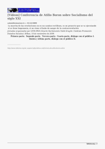 [Vídeos] Conferencia de Atilio Boron sobre Socialismo del siglo XXI