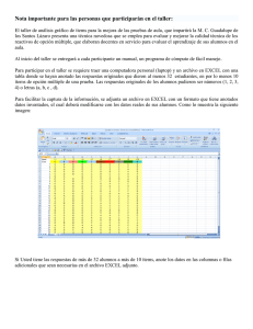 Nota importante para las personas que participarán en el taller: