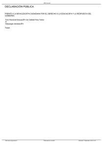 DECLARACIÓN PÚBLICA
