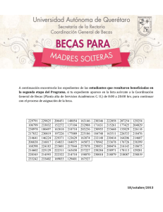 RESULTADOS 2 DE BECAS MADRES SOLTERAS