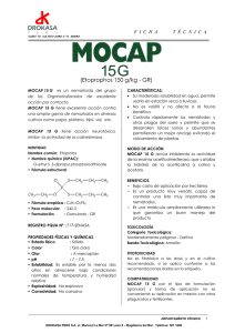 MOCAP 15 G: Ficha Técnica - Nematicida