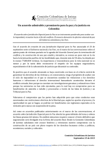 Comision Colombiana de Juristas, Press Release,