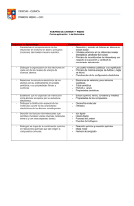 Examen de QuÃ­mica IÂº Medio