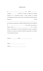 Certificación Programa Enfermería UFPS: Impacto Comunitario