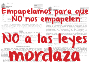 Cartel Mordaza horizontal