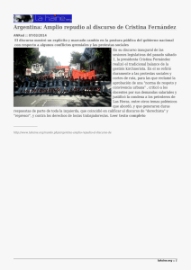 Argentina: Amplio repudio al discurso de Cristina Fernández