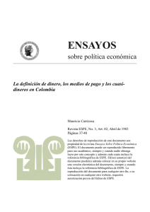 La definición de dinero, los medios de pago y los cuasidineros en Colombia