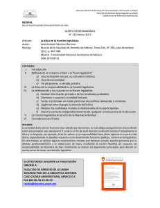 Artículo: La ética en la función legislativa.