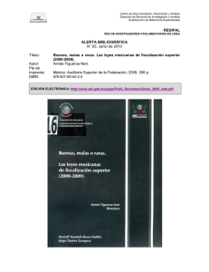 Título: Buenas, malas o raras. Las leyes mexicanas de fiscalización superior (2000-2009).