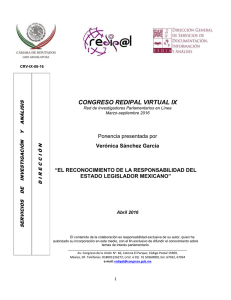 “EL RECONOCIMIENTO DE LA RESPONSABILIDAD DEL ESTADO LEGISLADOR MEXICANO”