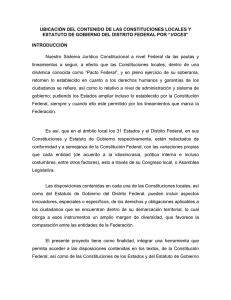 UBICACIÓN DEL CONTENIDO DE LAS CONSTITUCIONES LOCALES Y VOCES  INTRODUCCIÓN