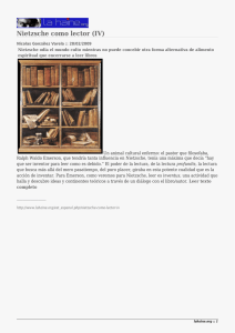 Nietzsche como lector (IV)