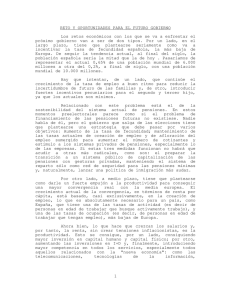 RETO Y OPORTUNIDADES PARA EL FUTURO GOBIERNO