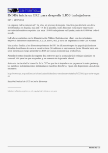 INDRA inicia un ERE para despedir 1.850 trabajadores