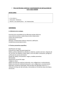 TPM: ELECTRICIDAD DE ALTA Y BAJA TENSIÓN