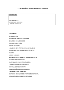 PREVENCIÓN DE RIESGOS LABORALES EN COMERCIOS