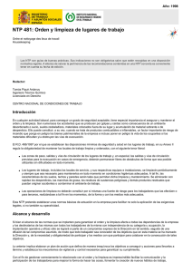 Nueva ventana:NTP 481: Orden y limpieza de lugares de trabajo (pdf, 295 Kbytes)