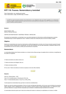 Enlace en nueva ventana: NTP 118: Freones. Nomenclatura y toxicidad - Año 1984