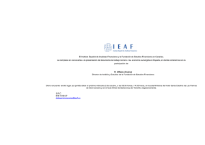 El Instituto Español de Analistas Financieros y la Fundación de... se complace en convocarles a la presentación del documento de...