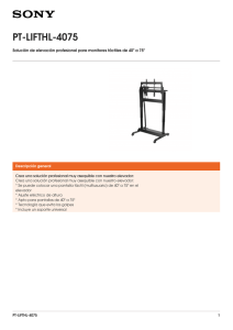 PT-LIFTHL-4075 Solución de elevación profesional para monitores táctiles de 40&#34; a...