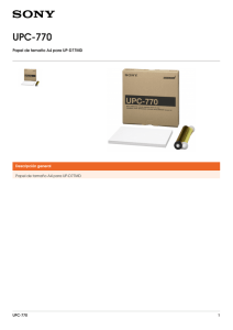UPC-770 Papel de tamaño A4 para UP-D77MD Descripción general 1