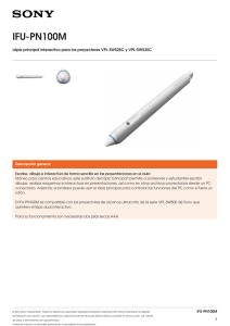 IFU-PN100M Lápiz principal interactivo para los proyectores VPL-SW525C y VPL-SW535C