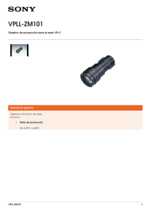 VPLL-ZM101 • Objetivo de proyección para la serie VPL-F Descripción general