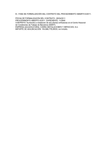 Nueva ventana:III.- Fase de formalización del procedimiento abierto 6/2011 (pdf, 11 Kbytes)