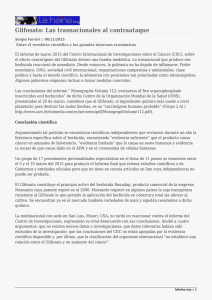Glifosato: Las trasnacionales al contraataque