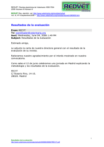 Resultados de la evaluación