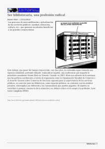 Ser bibliotecaria, una profesión radical