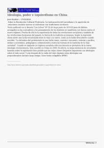 Ideología, poder e izquierdismo en China