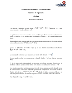 algebra funciones cuadraticas