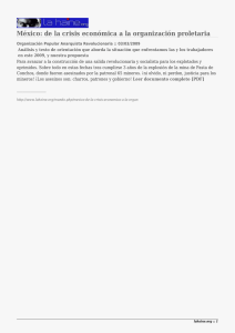 México: de la crisis económica a la organización proletaria