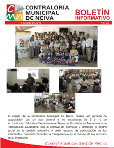 Capacitación en Mecanismos de Participación a estudiantes IE Departamental