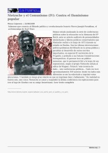 Nietzsche y el Comunismo (IV): Contra el Iluminismo popular