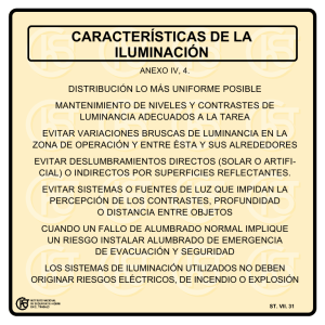 Nueva ventana:Características de la iluminación (pdf, 21 Kbytes)